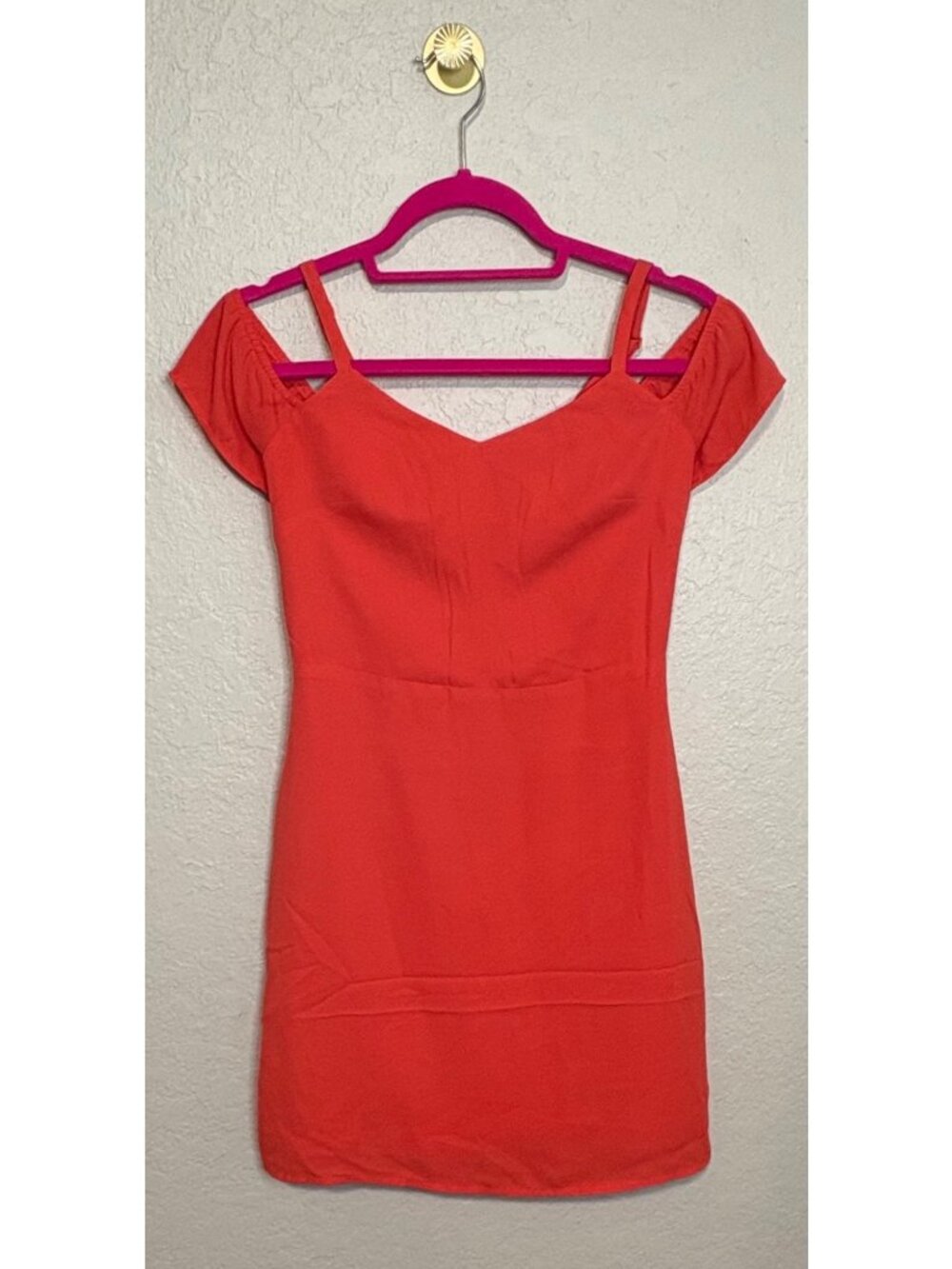 Express Women's Red Off-Shoulder Mini Dress With Adjustable Straps Size 0